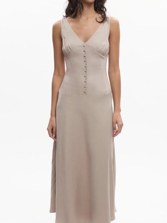 KOTN Dresses & Skirts - KOTN Sleeveless V-Neck Maxi Dress in Taupe